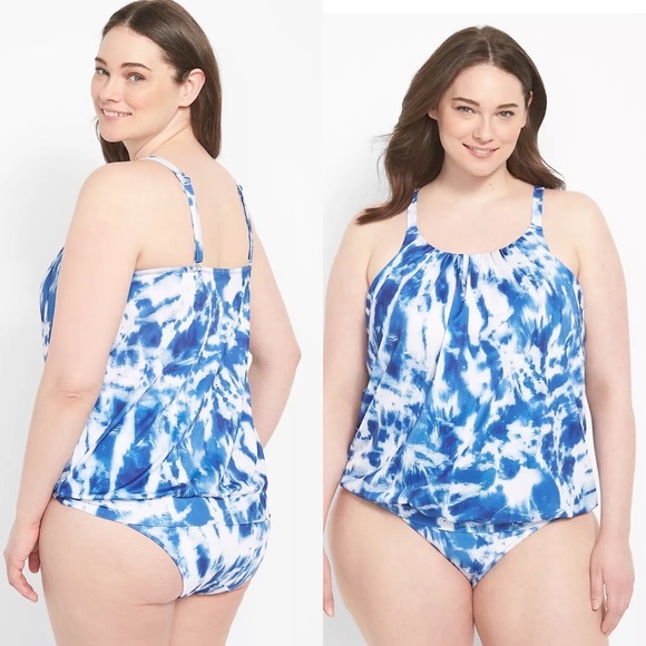 Lane Bryant Other - Lane Bryant NWOT tie dye blouson